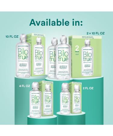 Biotrue Contact Lens Solution - Multi-Purpose Soft Lens Care 2 FL OZ (Pack of 4) | Includes Lens Case | International Shipping Available - Buy Online on GoSupps.com