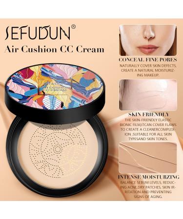 Mushroom Head Air Cushion CC Cream | Moisturizing Concealer Foundation | Long Lasting Brighten Makeup Base | Even Skin Tone | For All Skin Types | Natural Shade - Buy Online on GoSupps.com