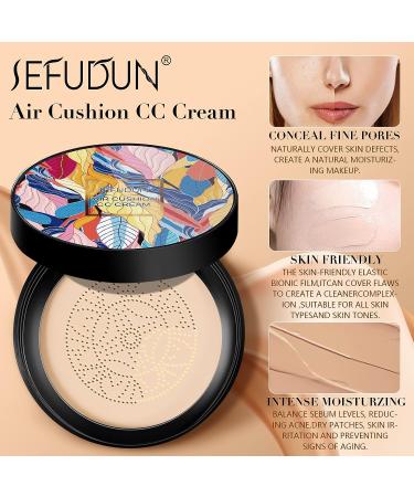 ELM Mushroom Head Air Cushion CC Cream 2PCS Set - Flawless Warm Skin Tone Foundation - Buy Online on GoSupps.com