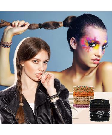 60 Pcs Boho Hair Ties Set - Stylish Elastic Bracelet Hair Ties for Women - 10 Styles - Dual Use Hair Band for Girls - Soft and Durable - Buy Online on GoSupps.com