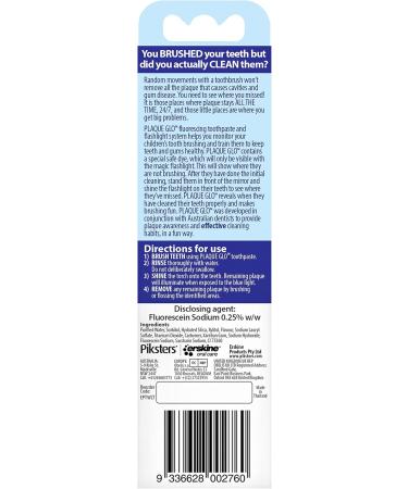 Piksters Plaque Glo Toothpaste for Children - Tropical Flavor | Effective Plaque Control & Fun Light - Buy Online on GoSupps.com