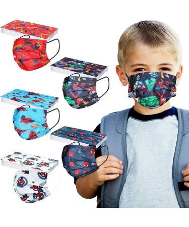 50PCS Kids Face_Mask Children 3Ply Earloop Breathable Kids Face_Mask Outdoor School Supplies Boys Girls - Buy Online on GoSupps.com