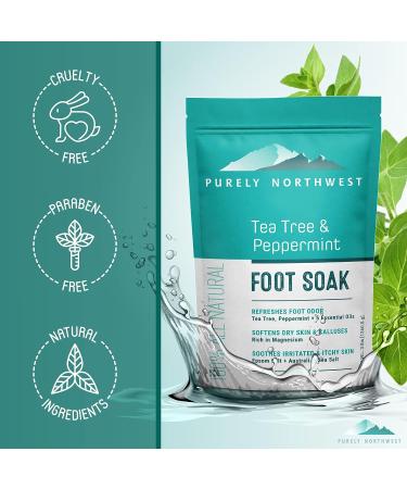 Purely Northwest 2-in-1 Callus Softener & Remover with Epsom, Tea Tree, Peppermint, MSM - Natural Foot Soak & Lotion for Dry, Hard Calluses, Corns & Cracked Heels - Buy Online on GoSupps.com