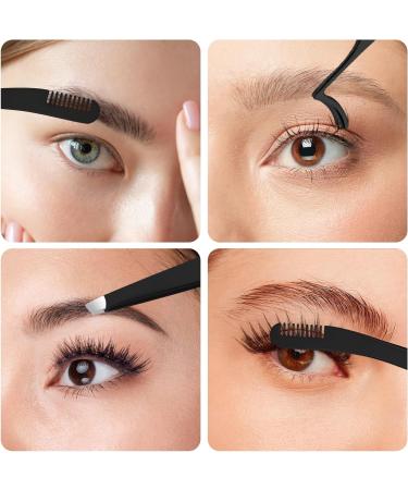 simarro 3 Pcs Eyelash Applicator Tool Set False Eyelashes Applicator Tool Remover Clip Professional Eyelashes Tweezers Curved Eyelash Eyebrow Curler for Beginners Makeup Artists (Black) - Buy Online on GoSupps.com