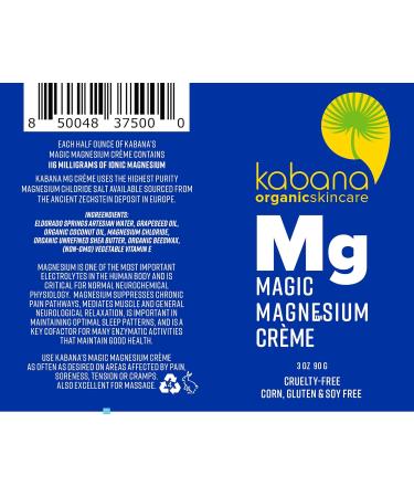 Magic Magnesium Cream | Soy & Corn & Gluten & Fragrance Free | Organic Ingredients | Mg | 3 Ounce Tube - Buy Online on GoSupps.com