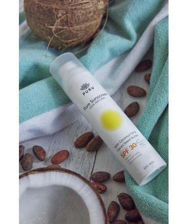 PURU | Pure Mineral Sunscreen SPF30-100% Natural Only 7 Ingredients Certified Organic Water-Resistant Zero White Cast Hypoallergenic UVA/UVB Protection - For Face & Body | 100ml - Buy Online on GoSupps.com