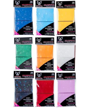 Premium Preferred Protection 100 Black Holographic Card Sleeves - Perfect Fit Trading Card Sleeves for Pokemon, Magic The Gathering, and More - Buy Online on GoSupps.com