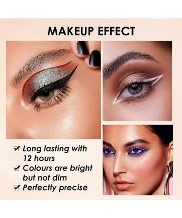 16 Color Matte Liquid Eyeliner Set - Waterproof High Pigmented Long Lasting Eye Makeup Kit - Buy Online on GoSupps.com