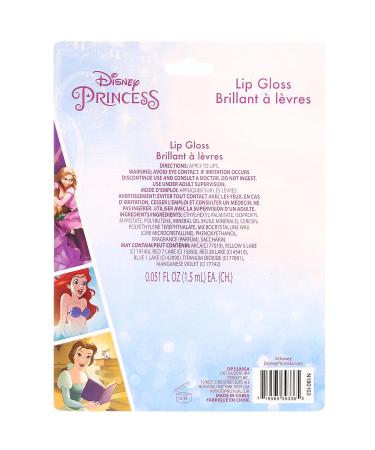 Disney Ariel Kids Washable Lip Gloss Party Favors - Set of 7 Flavors: Cotton Candy, Strawberry, Berry, Bubble Gum, Grape, Lemon, Watermelon - Buy Online on GoSupps.com