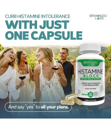 Premium Histamine Block Supplement - Histamine Blocker Diamine Oxidase Supplement - Advance DAO Enzyme Supplement for Food-Derived Histamine Intolerance - Made in USA (60 Capsules) - Buy Online on GoSupps.com