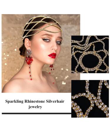 VIJIV 1920s Flapper Headpiece | Great Gatsby Crystal Rhinestone Headband for Women | Wedding Bride Accessories in Gold - Buy Online on GoSupps.com