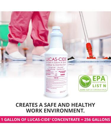 LUCAS-CIDE Salon and Spa Disinfectant - Hospital Grade Pink 32oz - Pack of 1 - Buy Online on GoSupps.com