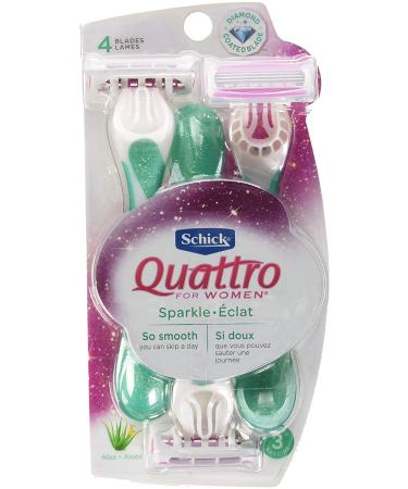 Schick Quattro 4 Women Papaya & Pearl Razor - 3 CT - Buy Online on GoSupps.com