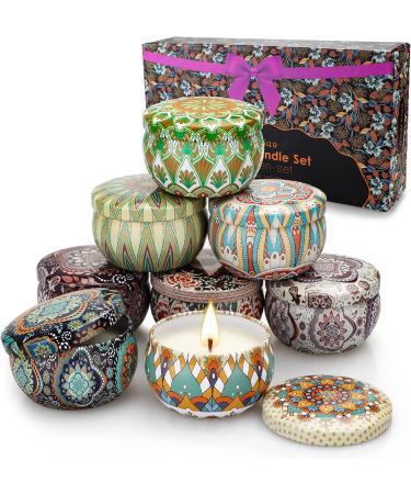 8 Pack Scented Candles for Women - Ideal for Home, Meditation, Yoga, and Gifts - Retro 2.5oz Set for Birthday, Mother's Day - Buy Online on GoSupps.com