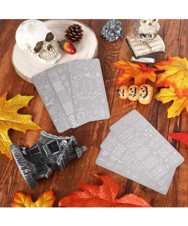 Whaline Thanksgiving Nail Art Stamping Plate Kit - Pumpkin, Maple, Autumn Blessing Collection | DIY Manicure Salon - Buy Online on GoSupps.com