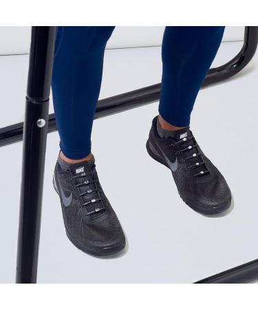 HICKIES Elastic Tie-Free Shoelaces 2.0 (Black Silver) - No Tie Shoe Laces for Comfort & Style | International Shipping Available - Buy Online on GoSupps.com