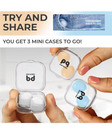 PQ Wax Ear Plugs for Sleep - 6 Silicone Noise Cancelling Earplugs for Sleeping & Swimming Protect Ears with 32 Db Sound Blocking Multi-Colored Pack - Buy Online on GoSupps.com