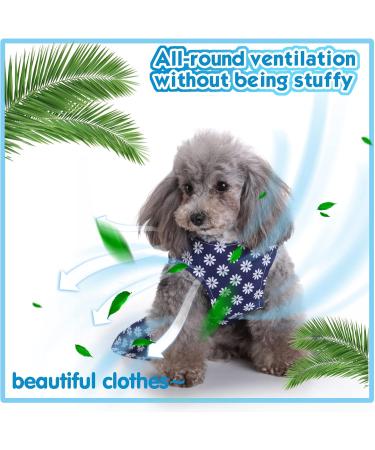 Petcute Elegant Dog Dress - Summer Tutu & Lace Skirt for Small Dogs - Cute Bowknot & Flower Design | XS Dark Blue & White - Buy Online on GoSupps.com