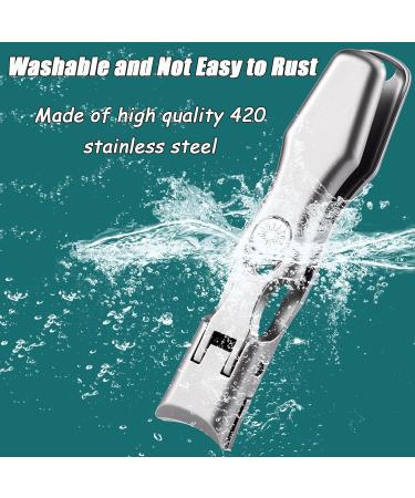 Buy Ultra Wide Jaw Opening Nail Clippers - German Telescopic Toenail Clippers for Seniors | Portable Ultra Sharp Anti Splash Design (Silver A+B - Buy Online on GoSupps.com