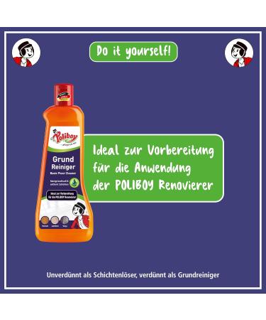 Poliboy Basic Cleaner for Waterproof Floors - 2x500ml Ideal Pretreatment for Renovators Soil Cleaning Made in Germany - Buy Online on GoSupps.com