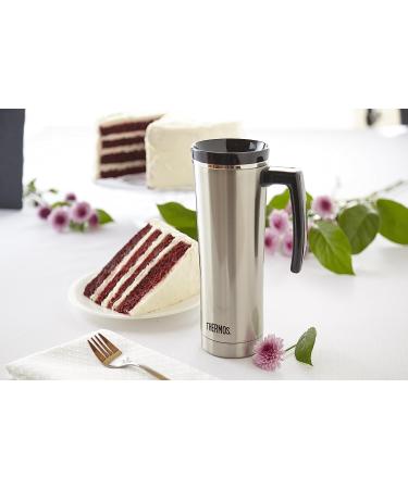 Thermos 16oz Vacuum Insulated Travel Mug - Stainless Steel/Black - Buy Online on GoSupps.com