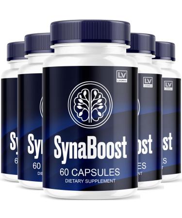 (5 Pack) Synaboost Syna Boost Synaboost Capsules Synaboost Brain & Focus Synaboost Brain Synaboost Advanced Formula Capsules Synaboost Supplement 300 Capsules for 5 Months