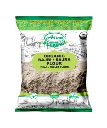 AIVA Organic Pearl Millet Flour | Bajri Flour 2 Pound USDA Certified