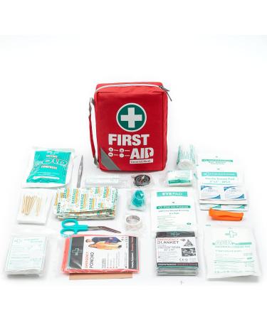 General Medi 175-Piece Premium First Aid Set for Home Car Travel Office & Sports - Essential Emergency Kit (Red) - Buy Online on GoSupps.com