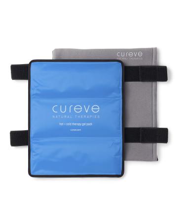 Large Hot and Cold Therapy Gel Pack with Wrap by Cureve (12 x 15) - Reusable Ice Pack with Wrap to Treat Injuries Aches and Pains on Hip Knee Side Back and Shoulder