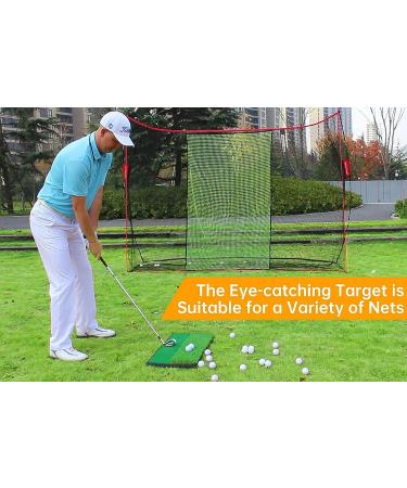 Golf Net with Mat - 10x7ft Hitting Net & Turf for Backyard Practice | Golf Driving Range Target - Buy Online on GoSupps.com