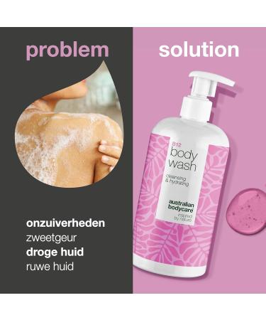 Australian Bodycare B12 Body Wash 500 ml Nourishing body wash against dry & itchy skin Deep cleansing & intensive hydration With B12 Zinc PCA & Allantoin - Buy Online on GoSupps.com