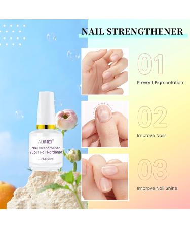 AIJIMEI 4-in-1 Professional Nail Kit: Cuticle Remover Gel Calcium Primer Nail Hardener & Strengthener Base & Top Coat Cuticle Oil - Ultimate Nail Care Solution - Buy Online on GoSupps.com