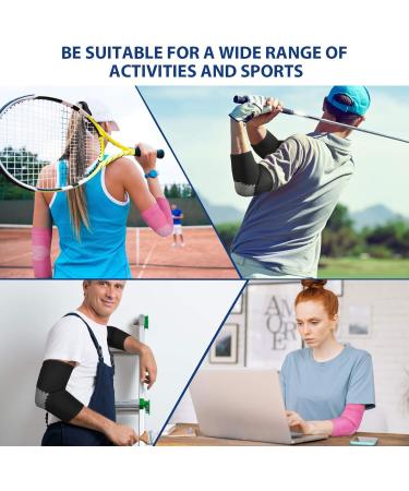 AVIDDA Women's Pink Elbow Support Sleeve - Anti-Slip Compression Brace for Tennis & Golfer's Elbow Relief - Buy Online on GoSupps.com