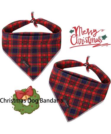 Aring Pet Christmas Dog Bandana | Cute Plaid Triangle Neckerchief for Dogs & Cats | Ideal for All Sizes | Holiday Vacation Accessory - Buy Online on GoSupps.com