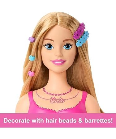 Barbie Doll Styling Head Blond Hair with 20 Colorful Accessories Doll Head for Hair Styling - Buy Online on GoSupps.com
