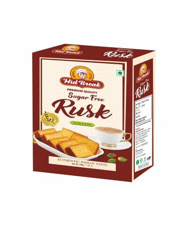 Midbreak - Sugar Free Rusk | Sugar Free Toast | Premium Handmade Rusk | Perfect Teatime Partner | 200 GMS | Pack of 1
