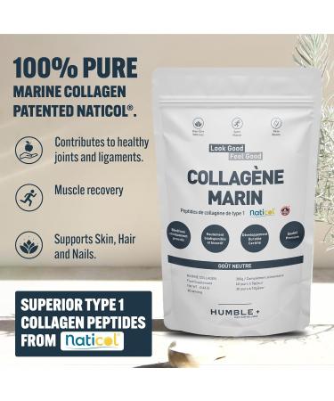 Naticol Marine Collagen Powder - 300g Pack - Natural Source - Neutral Taste - Joint Comfort Muscle Recovery and Skin Beauty - 60 Servings at 5g/Day - Humble+ - Buy Online on GoSupps.com