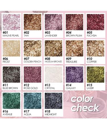 FOCALLURE Organic Loose Powder Eyeshadow - High Pigmented Glitter Shadows in Brown Plum - Buy Online on GoSupps.com