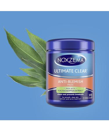 Noxzema Ultimate Clear Face Pads - 90 Count Pack of 6 | Anti-Acne & Anti-Blemish Formula with Over 60% Alcohol - Buy Online on GoSupps.com