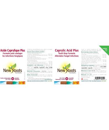 New Roots Herbal - Caprylic Acid Plus - 60 Capsules - Caprylic Acid Supplement - Yeast Supplements - Caprylic Acid Capsules for Candida - Blood Pressure Supplement - Yeast Stop Formula 60 count (Pack of 1) - Buy Online on GoSupps.com
