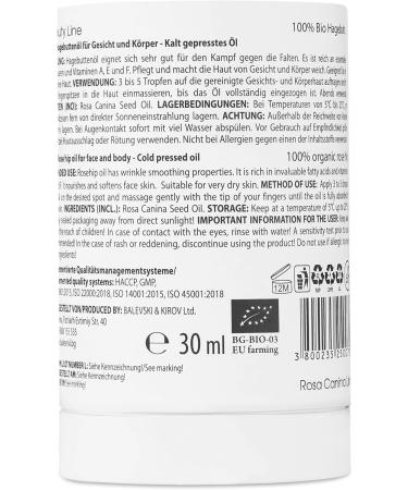 Rosehip Oil Organic Cold Pressed Body and Facial Oil from Rose Hip Natural Anti-Ageing Face Care 30 ml (Rose Hip) - Buy Online on GoSupps.com