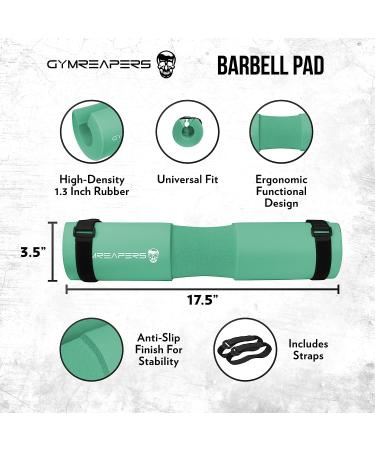 Gymreapers Barbell Squat Pad - Hip Thrust & Squat Bridge Pad - Hip Support & Neck Protection (Mint) - Buy Online on GoSupps.com