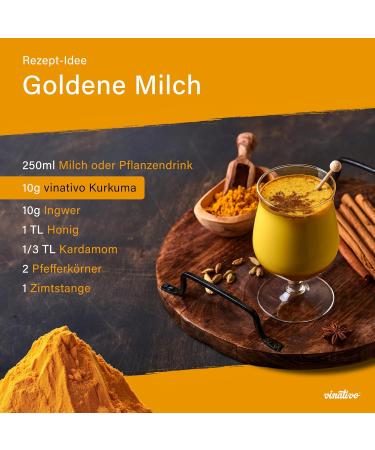 Buy Vinativo Organic Turmeric Powder 500g Raw Food Quality Natural Curcumin Ground Turmeric for Optimal Health - Buy Online on GoSupps.com