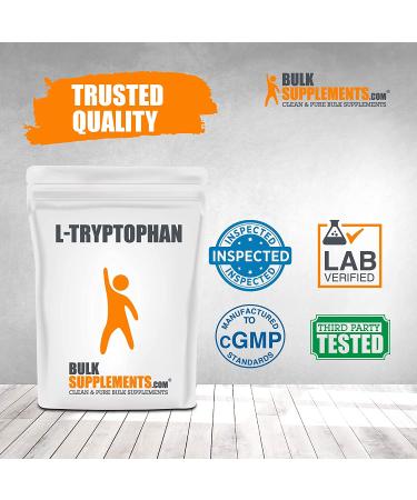 BulkSupplements.com L-Tryptophan Powder - Serotonin Supplement - Sleep Supplement - Sleep Aid Natural - L Tryptophan 500mg (250 Grams - 8.8 oz) 8.8 Ounce (Pack of 1) - Buy Online on GoSupps.com