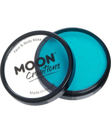 Moon Creations Turquoise Face & Body Makeup Cake Pot 36g | Professional Face Paint for Kids & Adults | Ideal for Festivals & Halloween - Buy Online on GoSupps.com