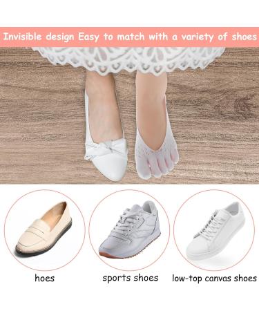 Shop Aster 5 Pairs Orthopedic Toe Compression Socks for Women - No Show Bunion Relief & Breathable Five Finger Liner Socks - Buy Online on GoSupps.com