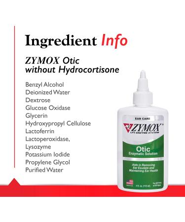 Pet King Brands Zymox Otic Enzymatic Solution 4oz for Dogs and Cats - Ear Infection Relief Without Hydrocortisone - Buy Online on GoSupps.com