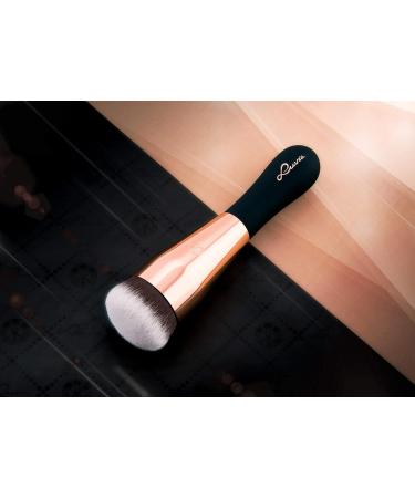 Luvia Kabuki Foundation Makeup Brush - Vegan Black/Rose Gold VS115 Buffer Brush for Flawless Application | Buy Vegan Cosmetics Online - Buy Online on GoSupps.com