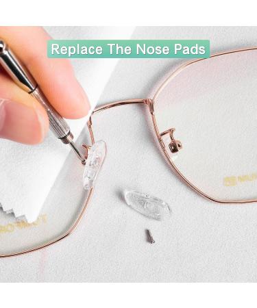 Glasses Nose Pad Replacement Kit  YSSAIL Eyeglass Repair Kit with 5 Pairs of Nose Pads  Screws  Precision Screwdrivers  Tweezer and Cleaning Cloth for Eyeglass and Sunglasses A-transparent - Buy Online on GoSupps.com