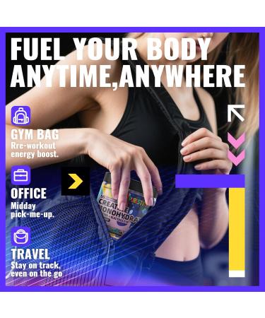 Creatine Monohydrate Gummies (5g) Pre-Workout Energy & Muscle Growth Support for Men & Women | Grape Mango Electrolyte Gummies (135 Count) Grape & Mango - Buy Online on GoSupps.com